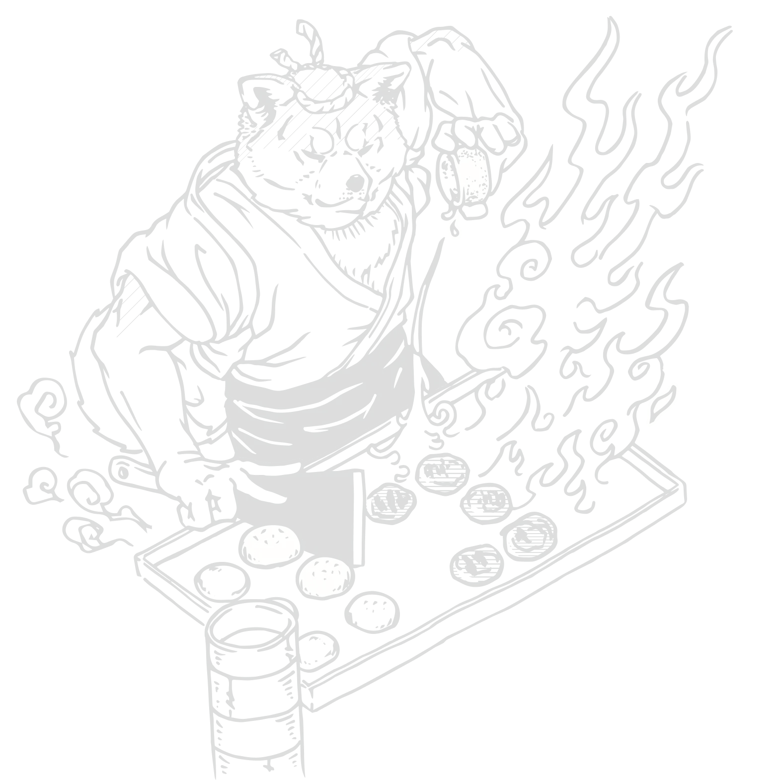 Shiso Burger Dog Illustration