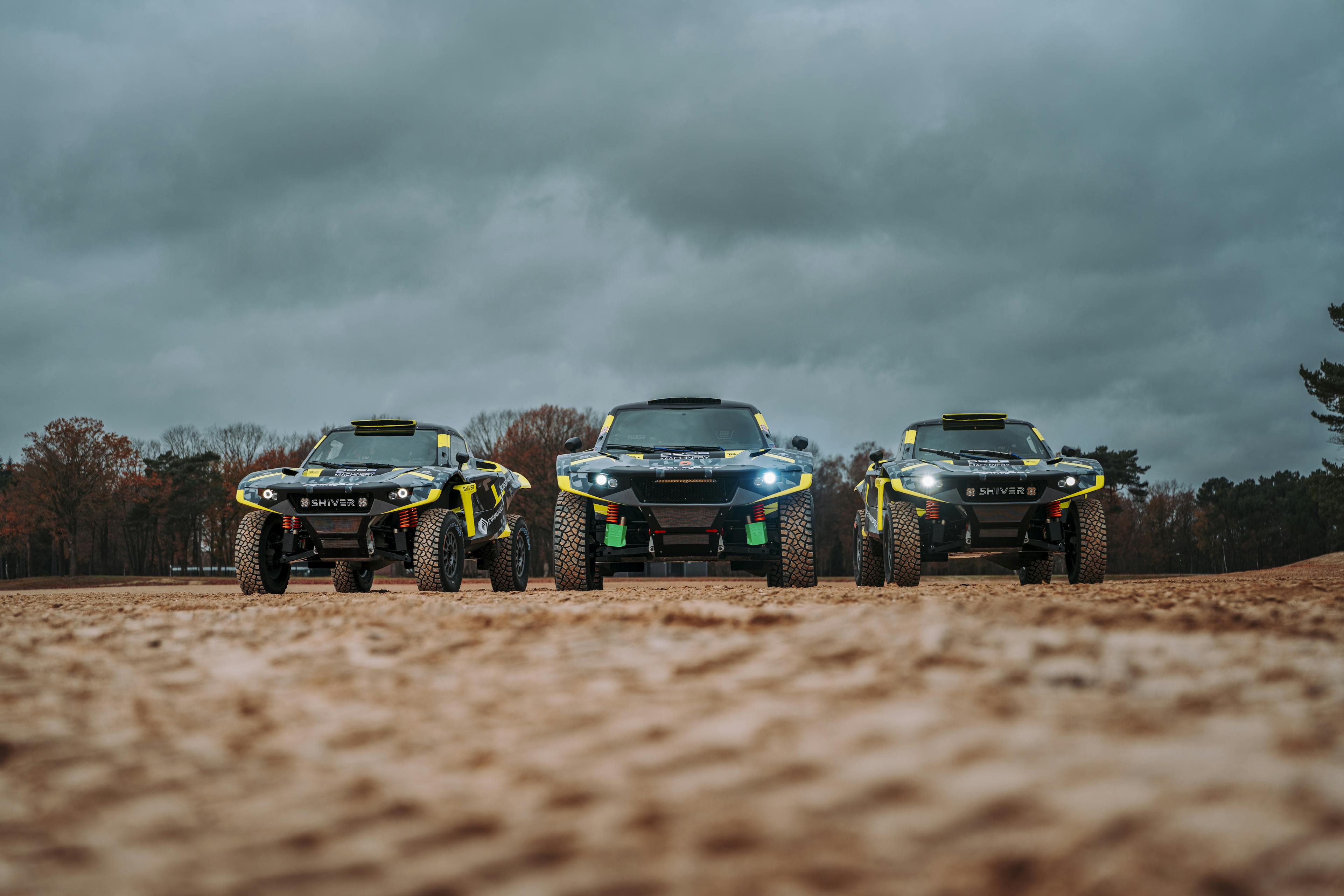 Three Shiver Dakar Cars