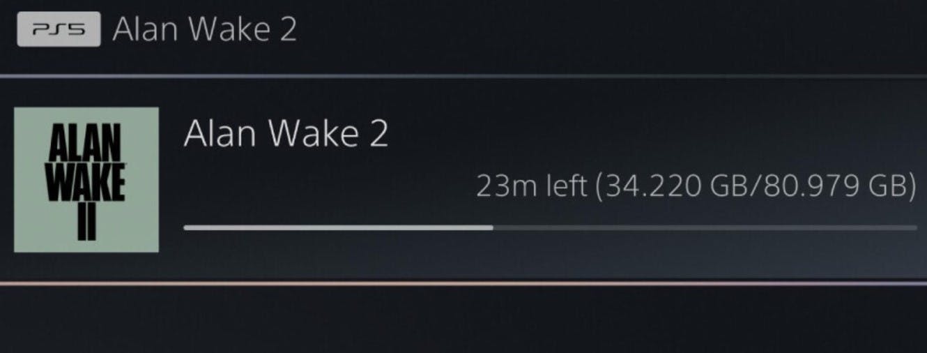 PS5 попереднє завнтаження Alan Wake 2