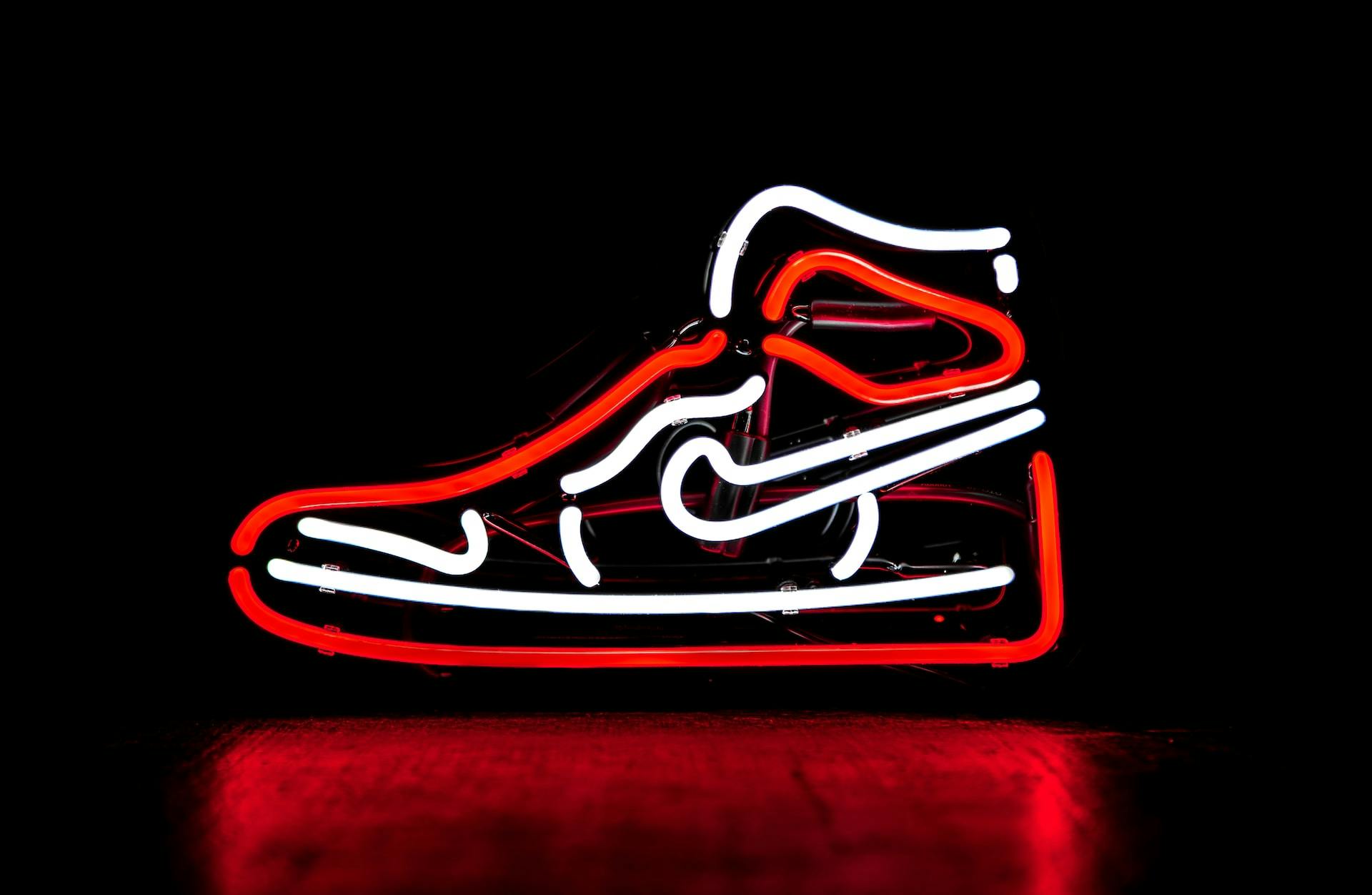 Neon nike shoe