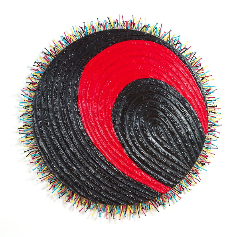 Circular Fetish Painting with Nails I, 2012