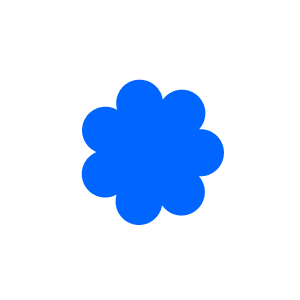 Blue flower pictogram