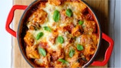 item-Baked Gnocchi with Tomatoes and Mozzarella Cheese