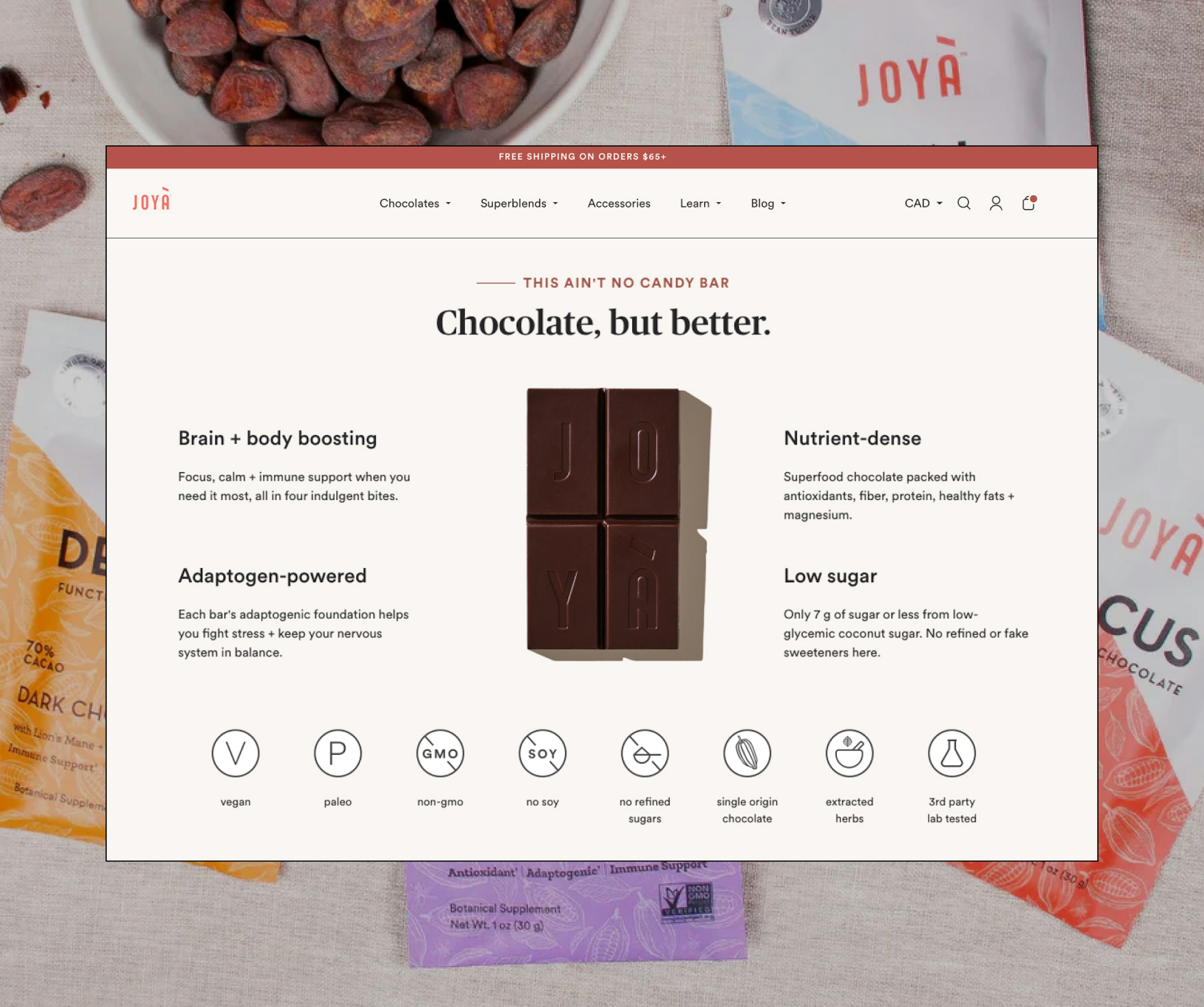 Joya Chocolates UI