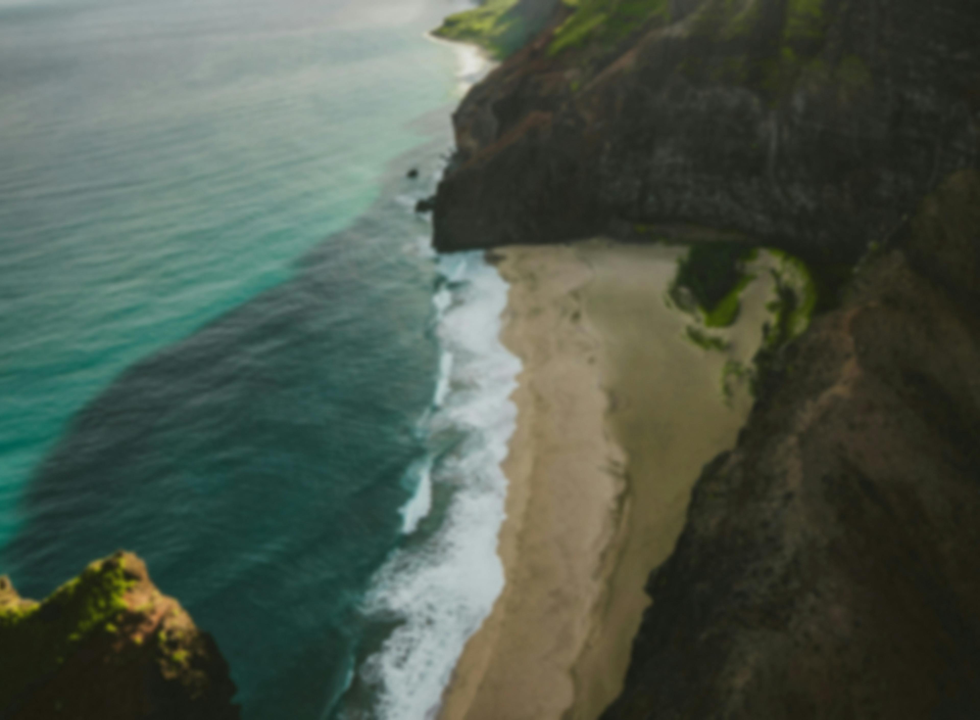 Beach with crashing waves