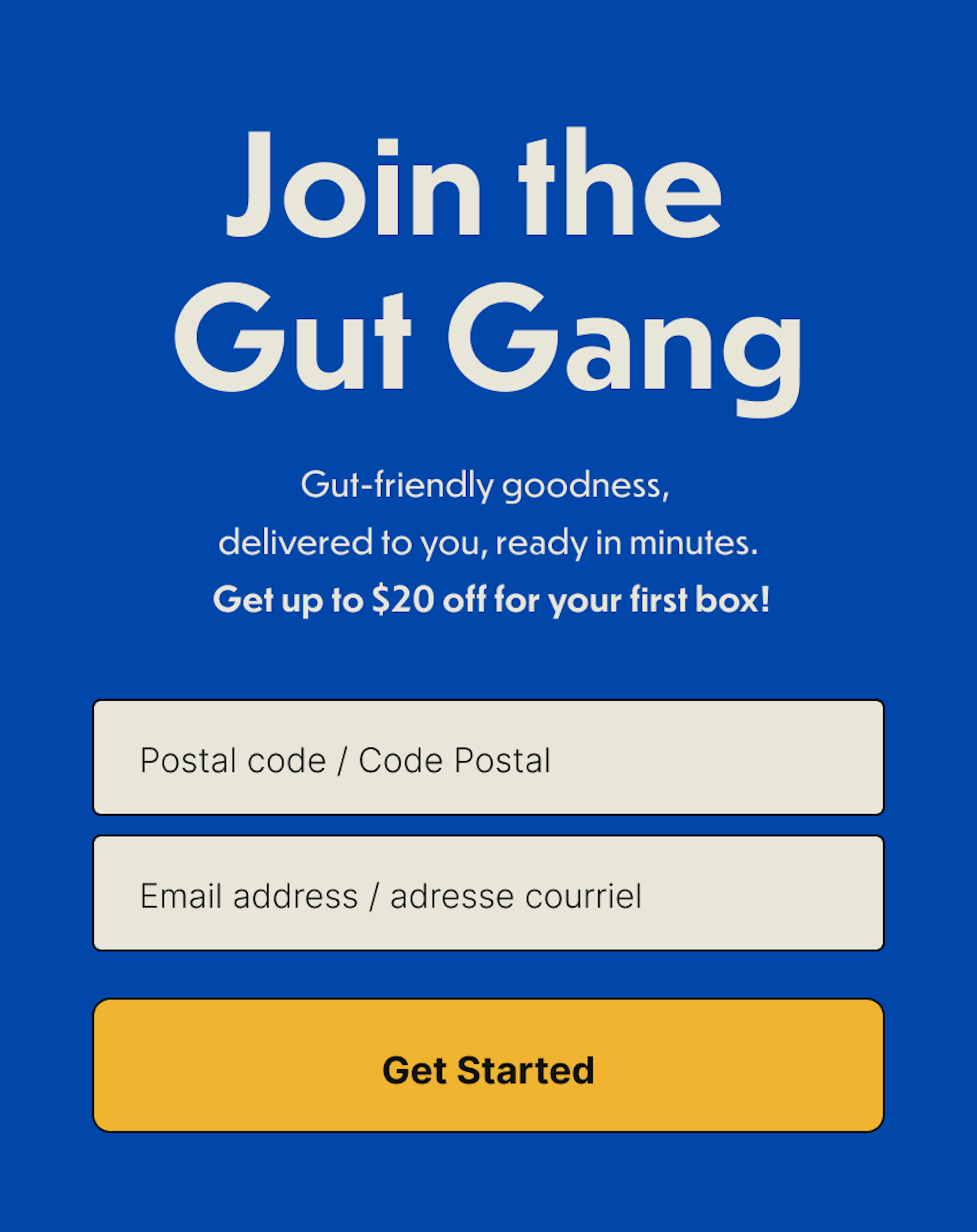 Gut Feelings newsletter signup