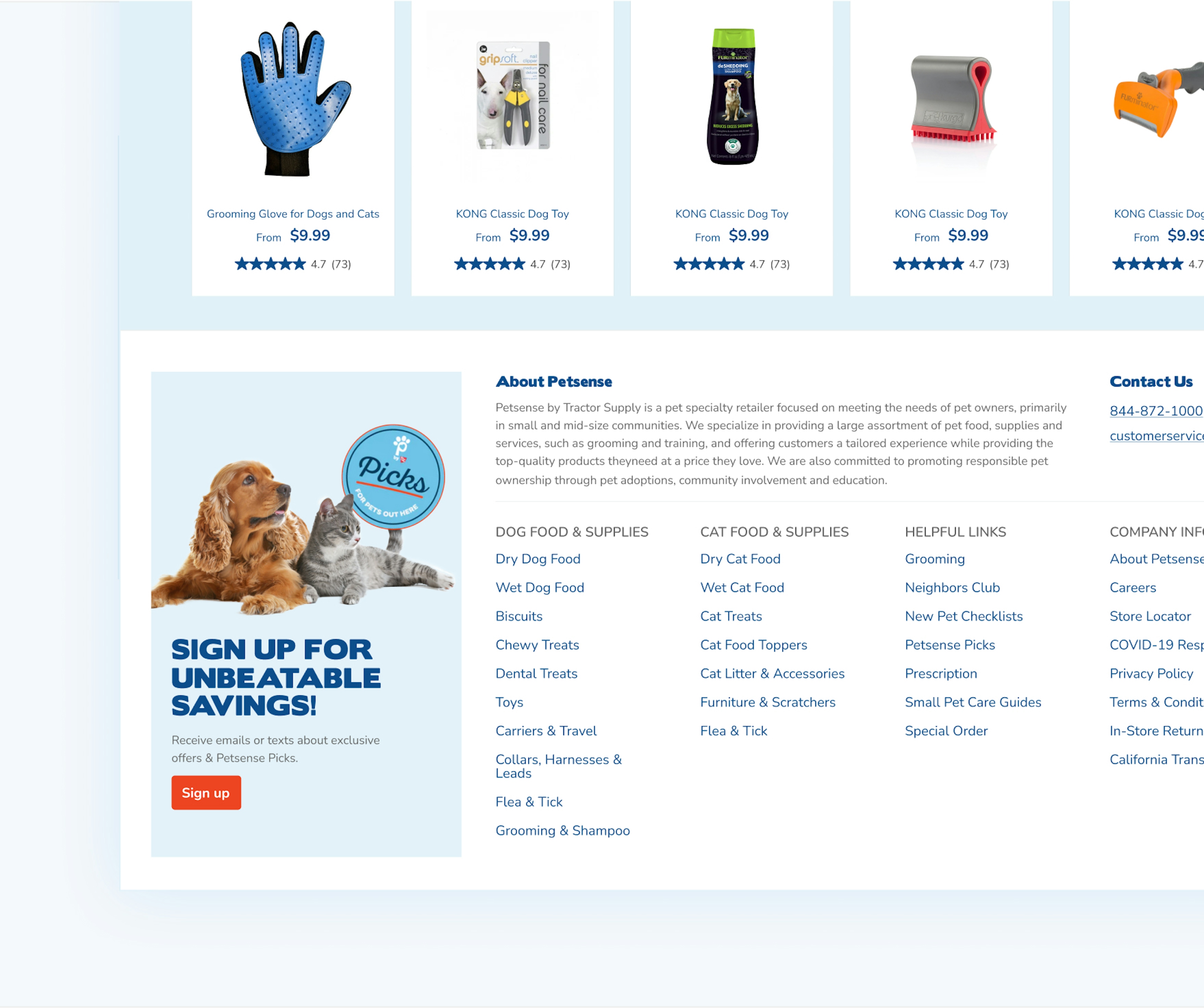 Petsense Newsletter Signup