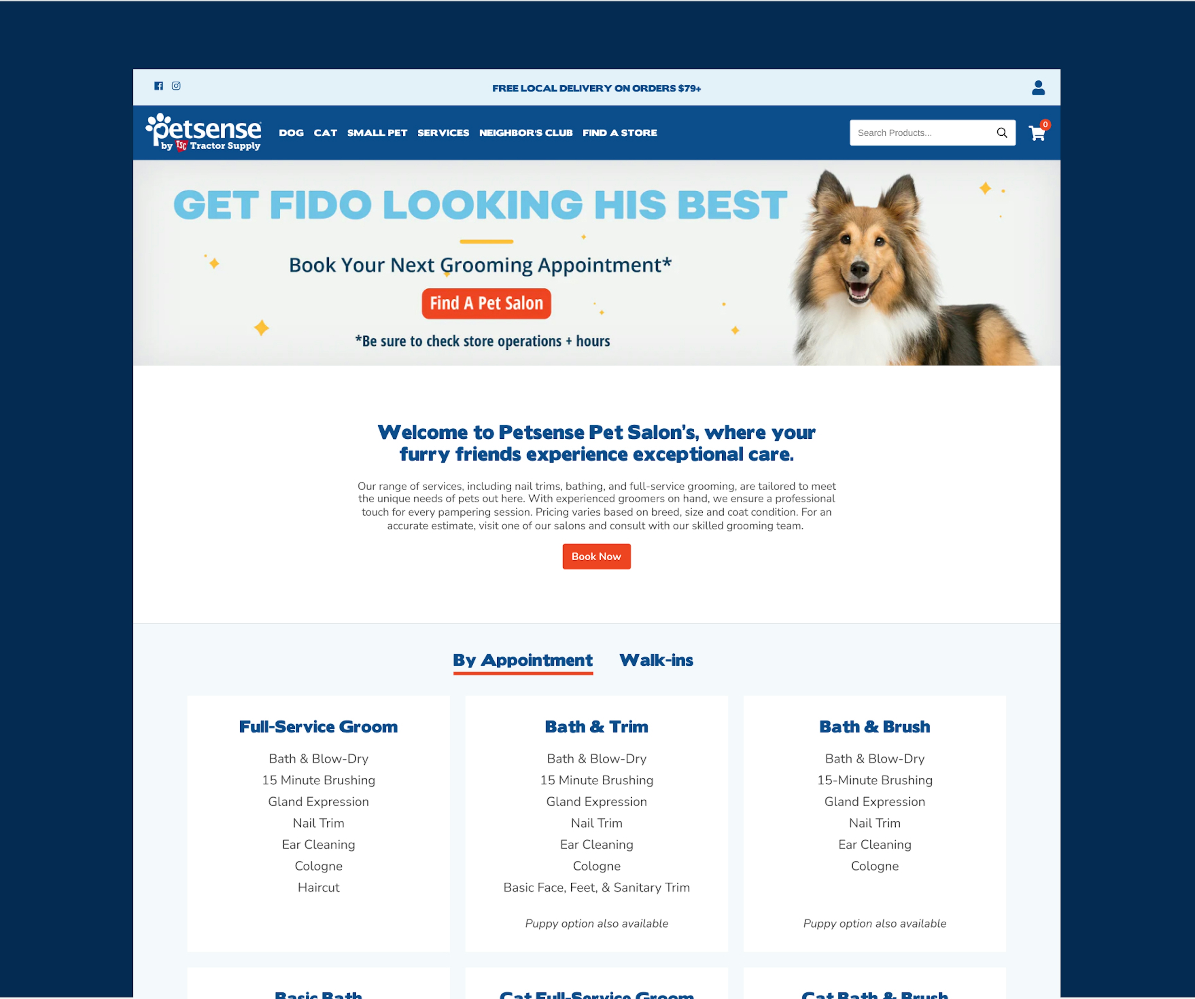 Petsense Appointment services UI