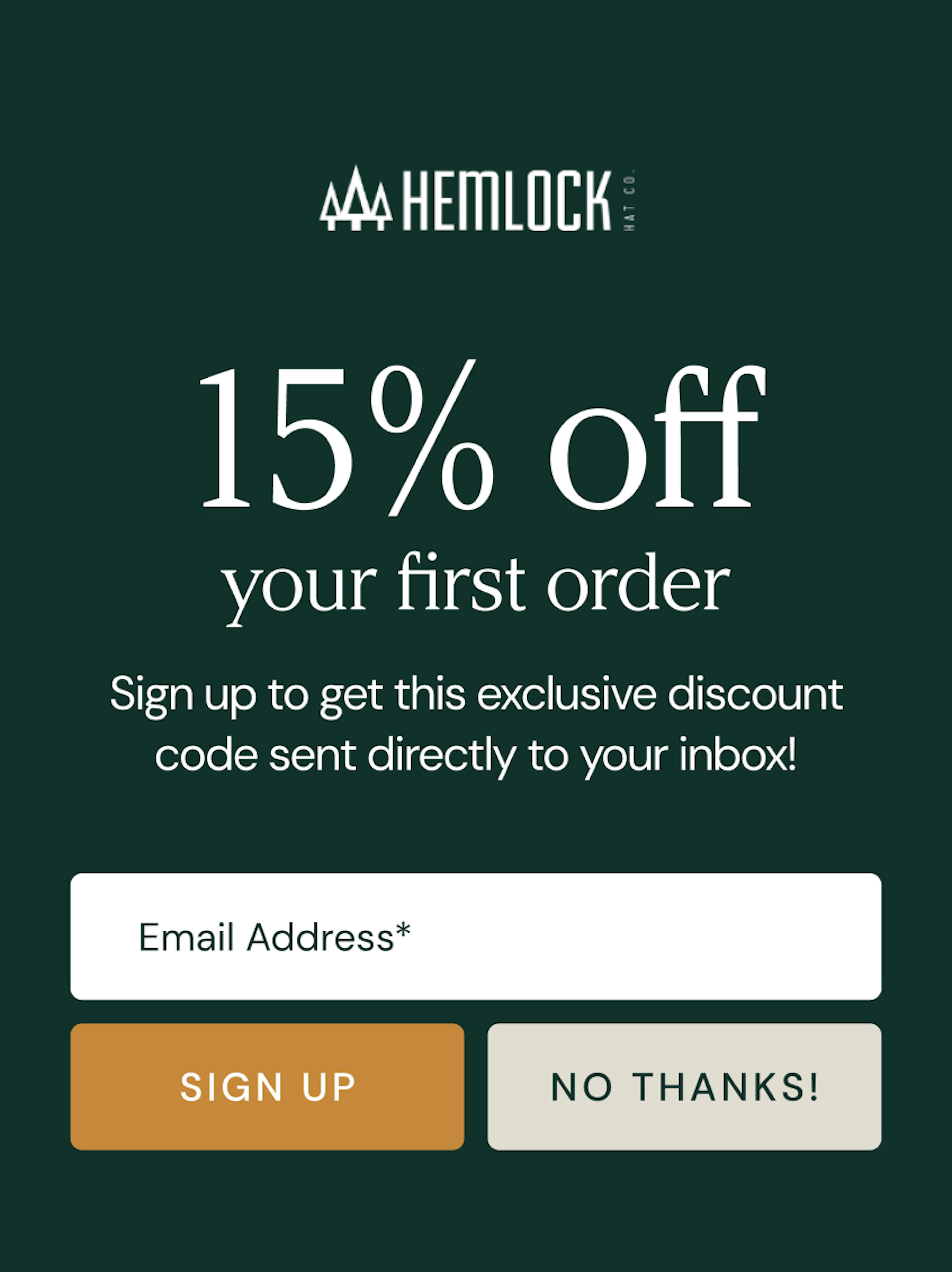 Hemlock newsletter sign up