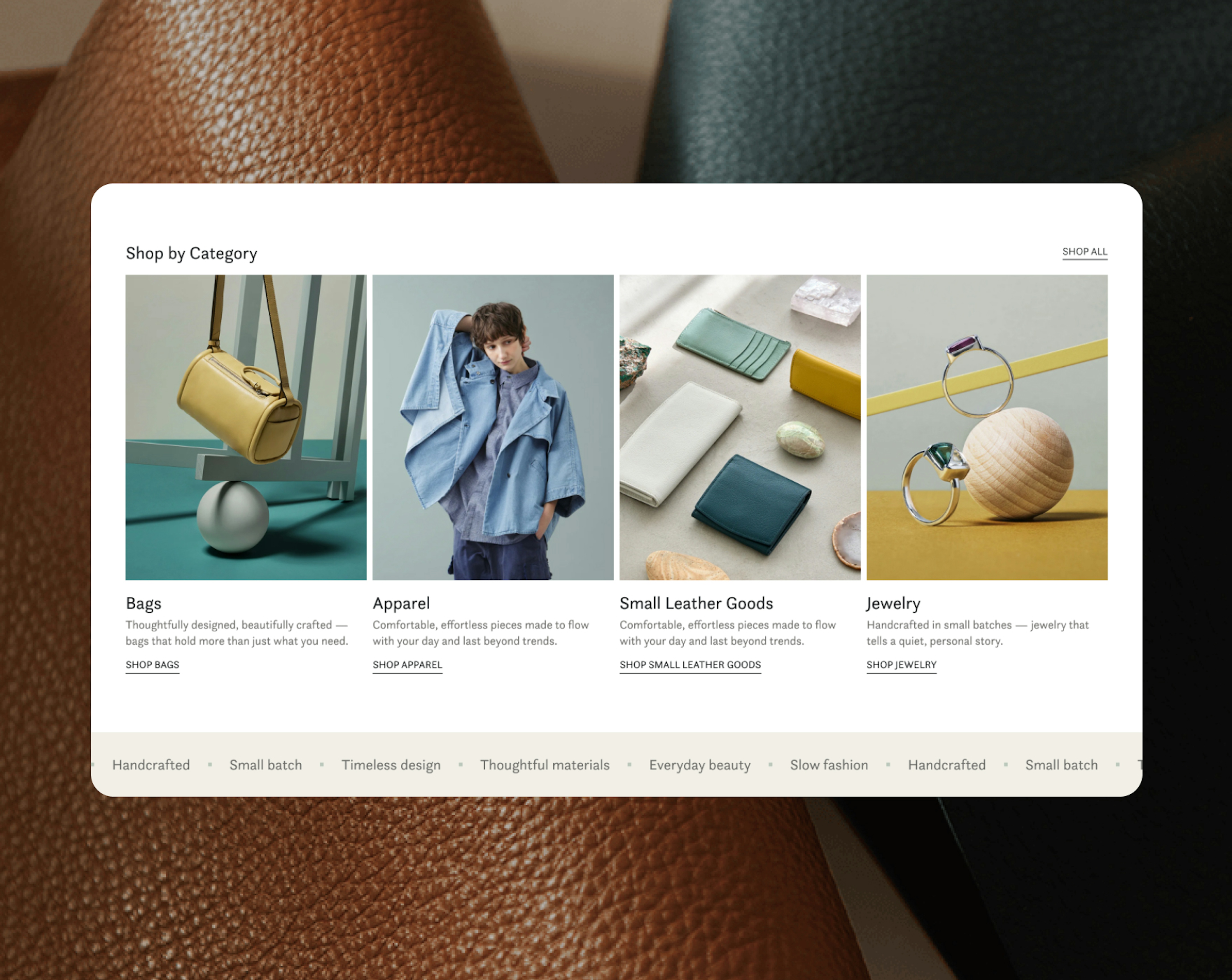 Eriko Yamaguchi Featured Collection Section