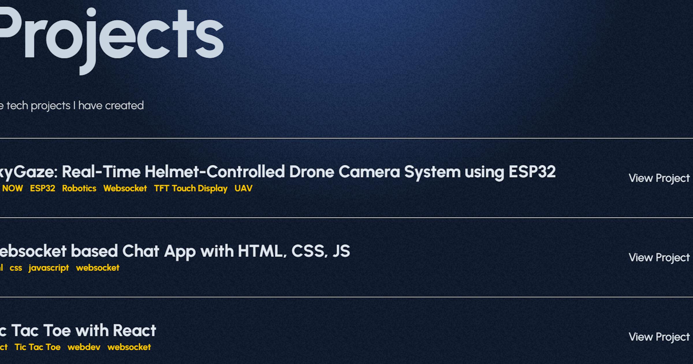 Projects by Shoron