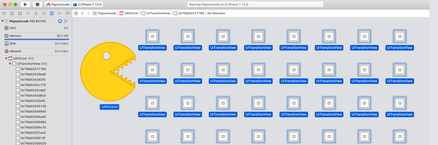Preventing memory leak when not dismissing modally-presented UIViewController in iOS