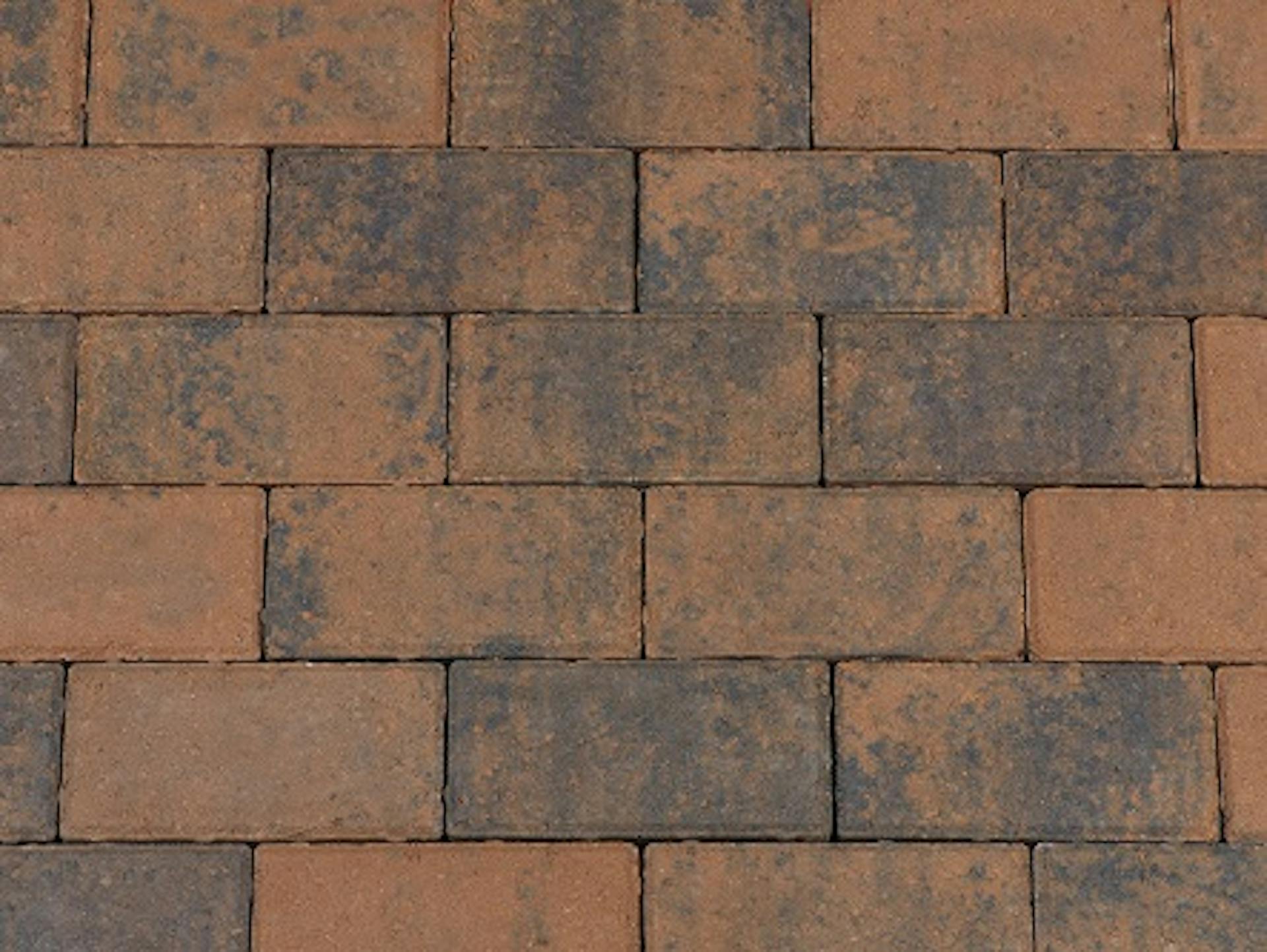 Betonstraatsteen 8cm bruin/zwart komo