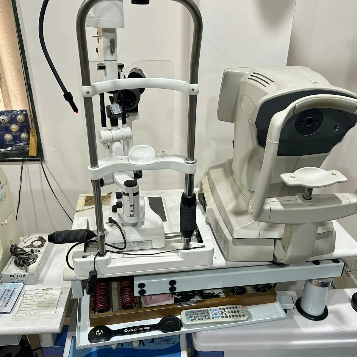 Eye care equipment at Shree Netra Eye Foundation, Kolkata