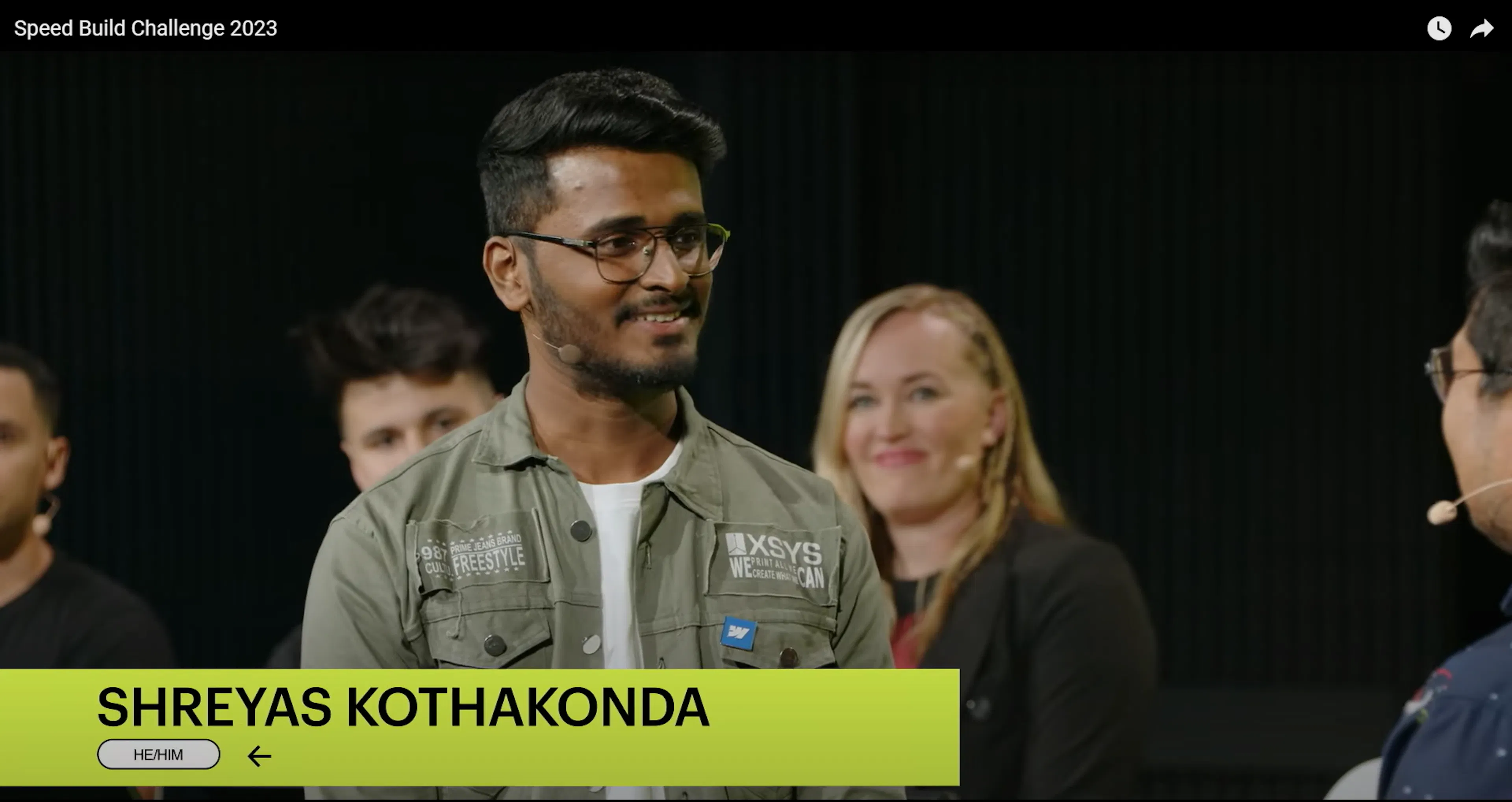 Shreyas Kothakonda at Webflow Conf 2023 Speed Build Challenge