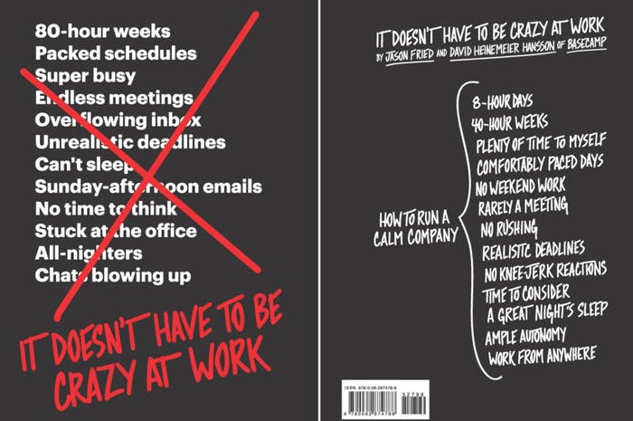 It does not have to be crazy at work book cover