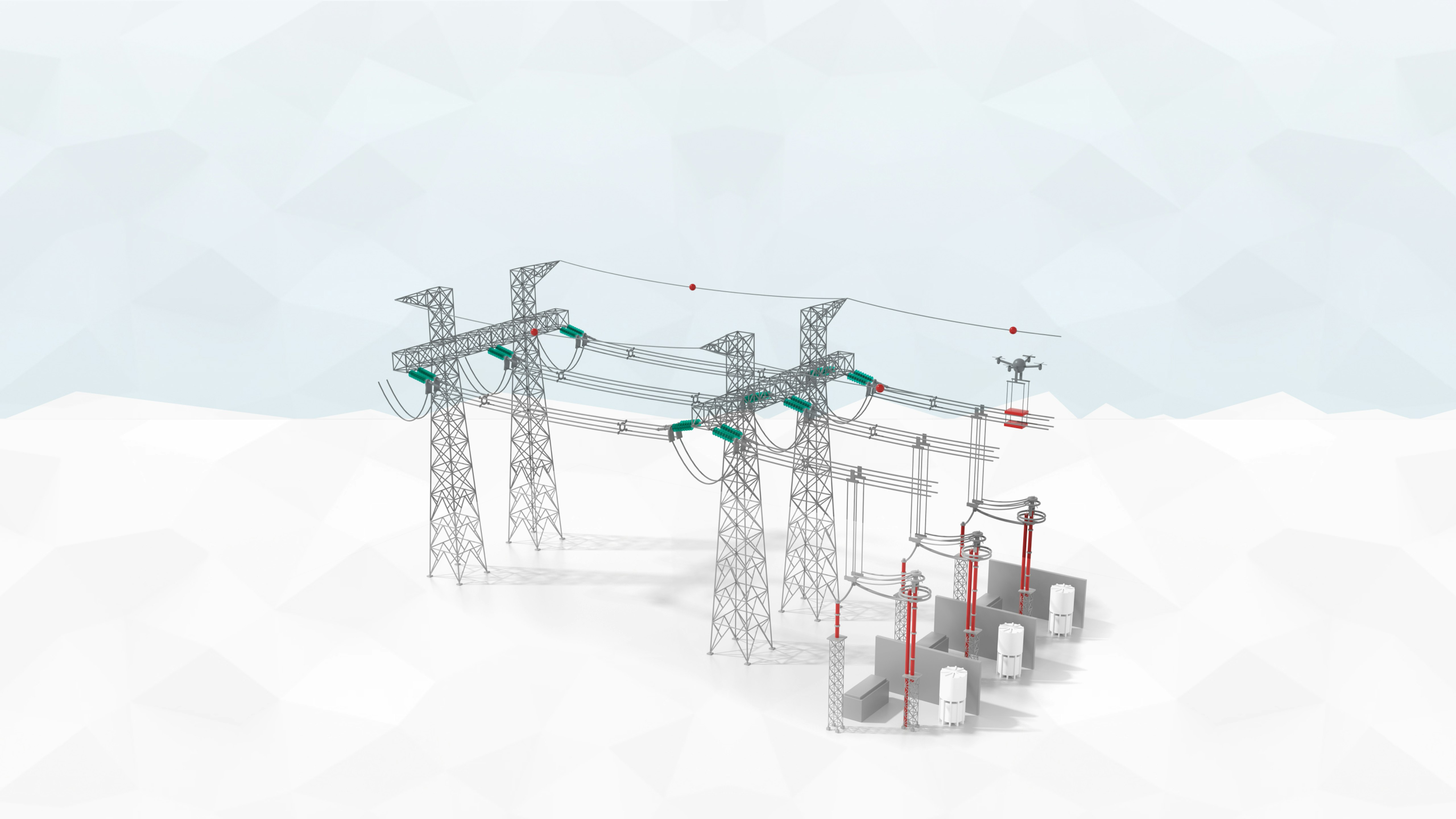 Imagen 3D que representa el sector de la transmisión