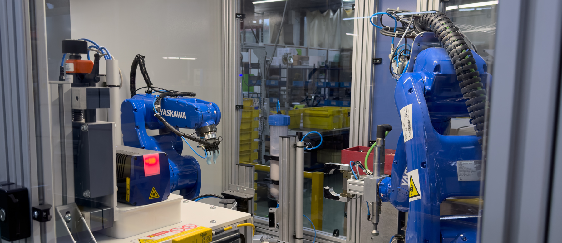 Robotic assembly machine at the Sicame plant in Arnac-Pompadour, France