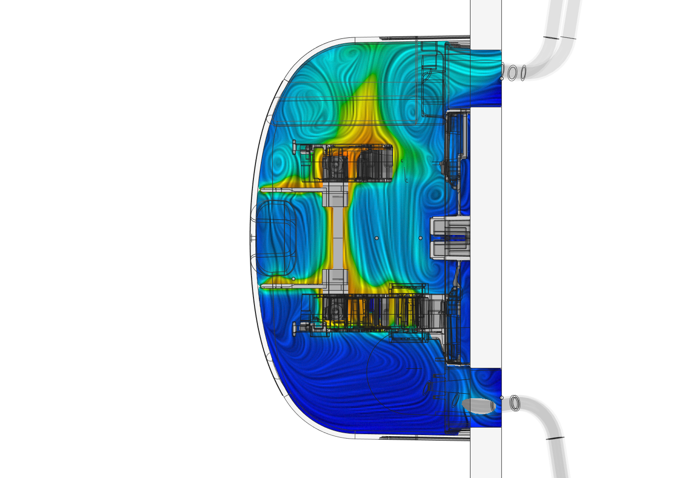 Digital simulation of an electrical cabinet