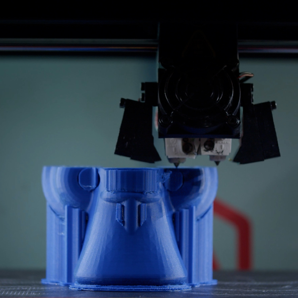 Product being printed by a 3D printer