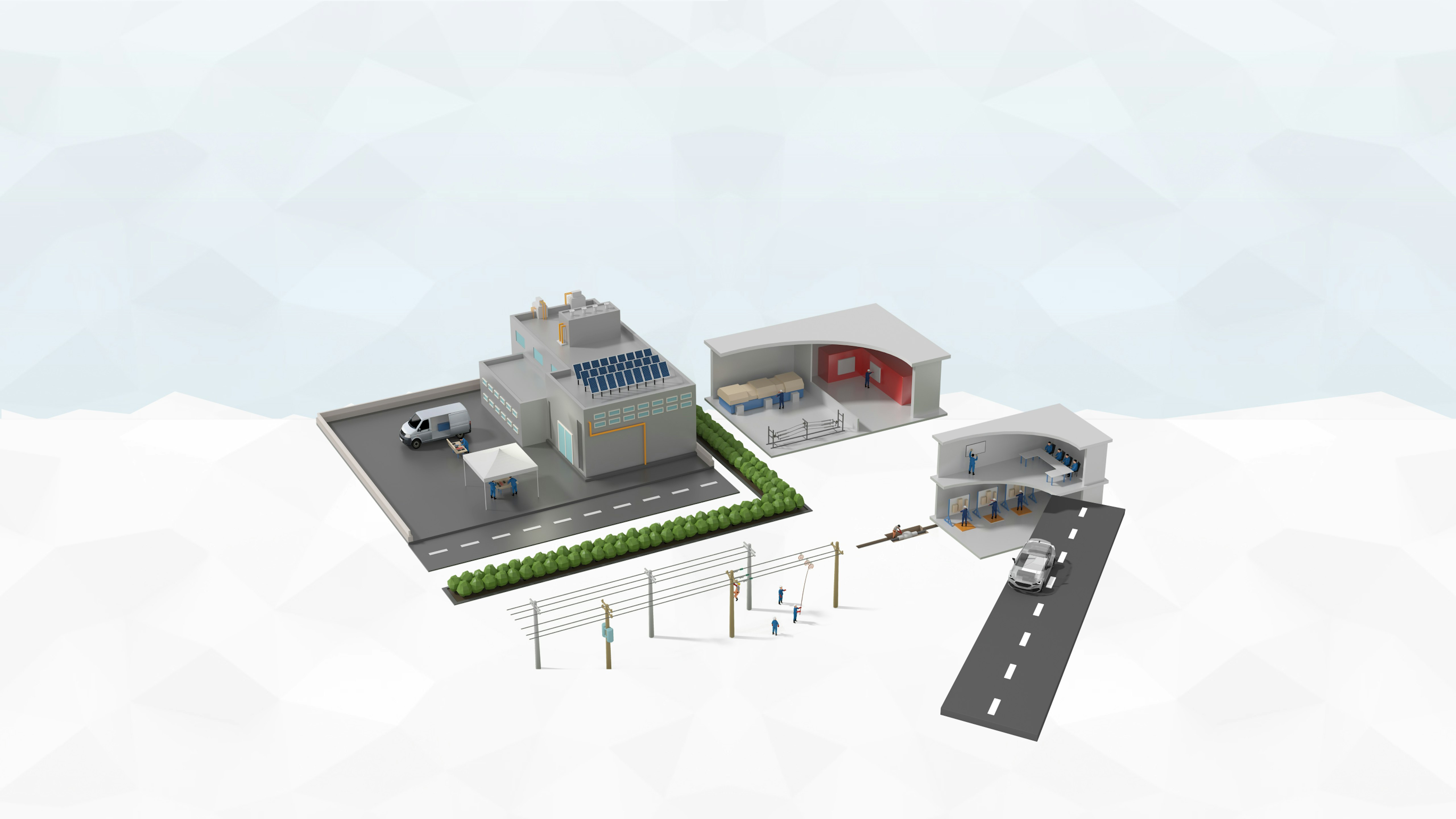 Image 3D représentant le domaine du service