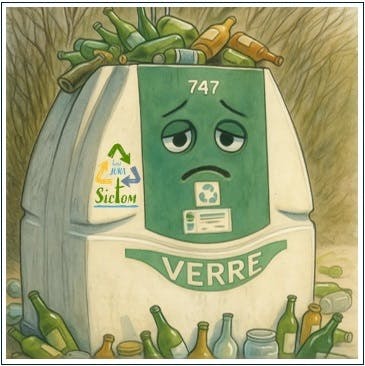 SI LE CONTENEUR À VERRE EST PLEIN, QUE FAIRE ?