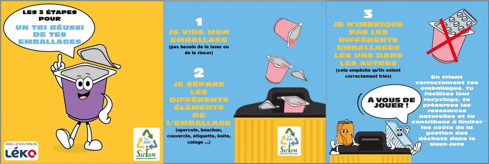 LES 3 ÉTAPES POUR UN TRI RÉUSSI DE TES EMBALLAGES