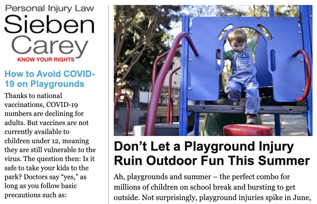 playground safety newsletter