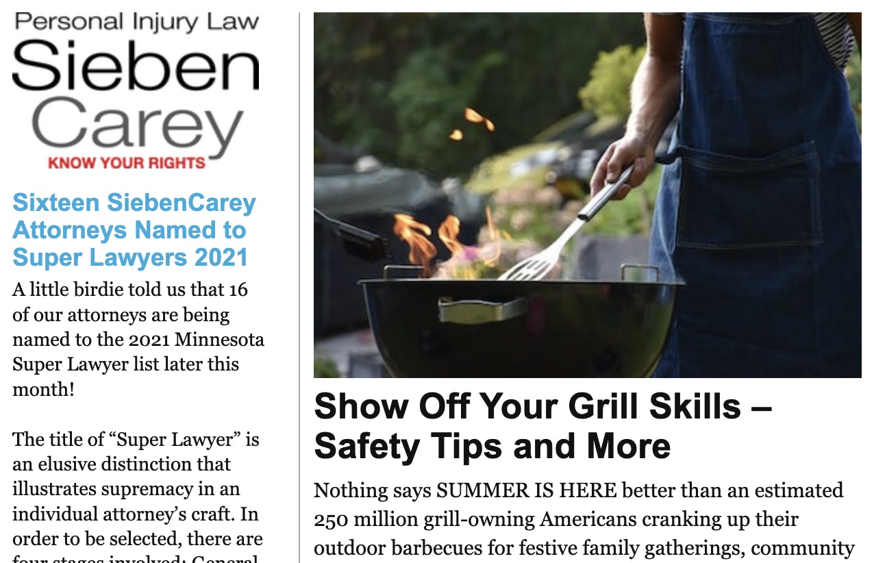 grilling safety newsletter