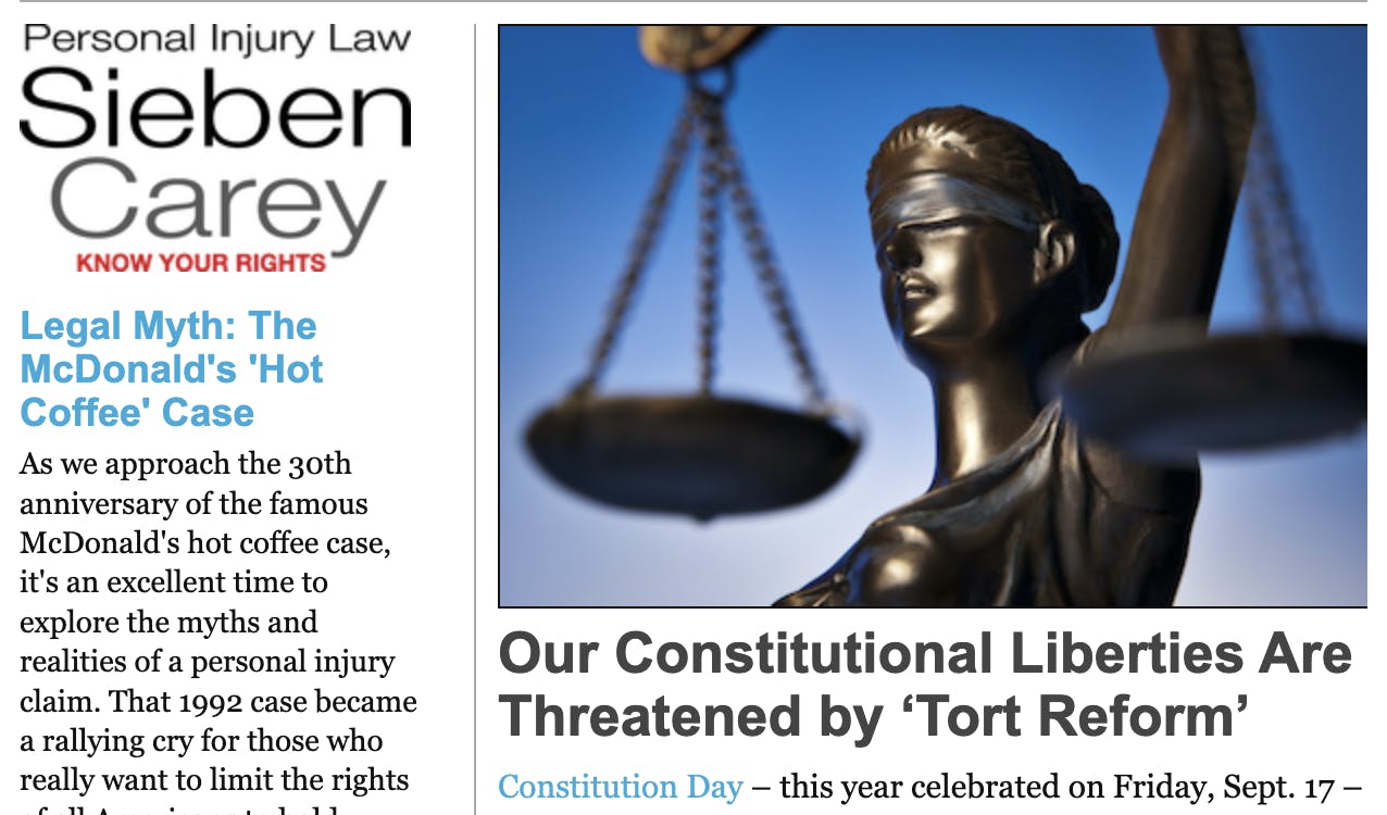 tort reform newsletter