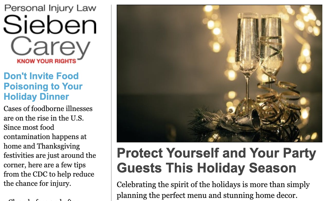 protect party guests newsletter