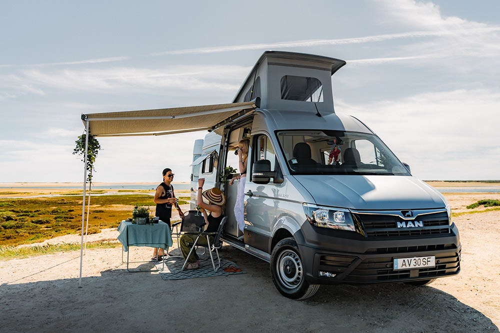 Finished campervan conversion in Portugal