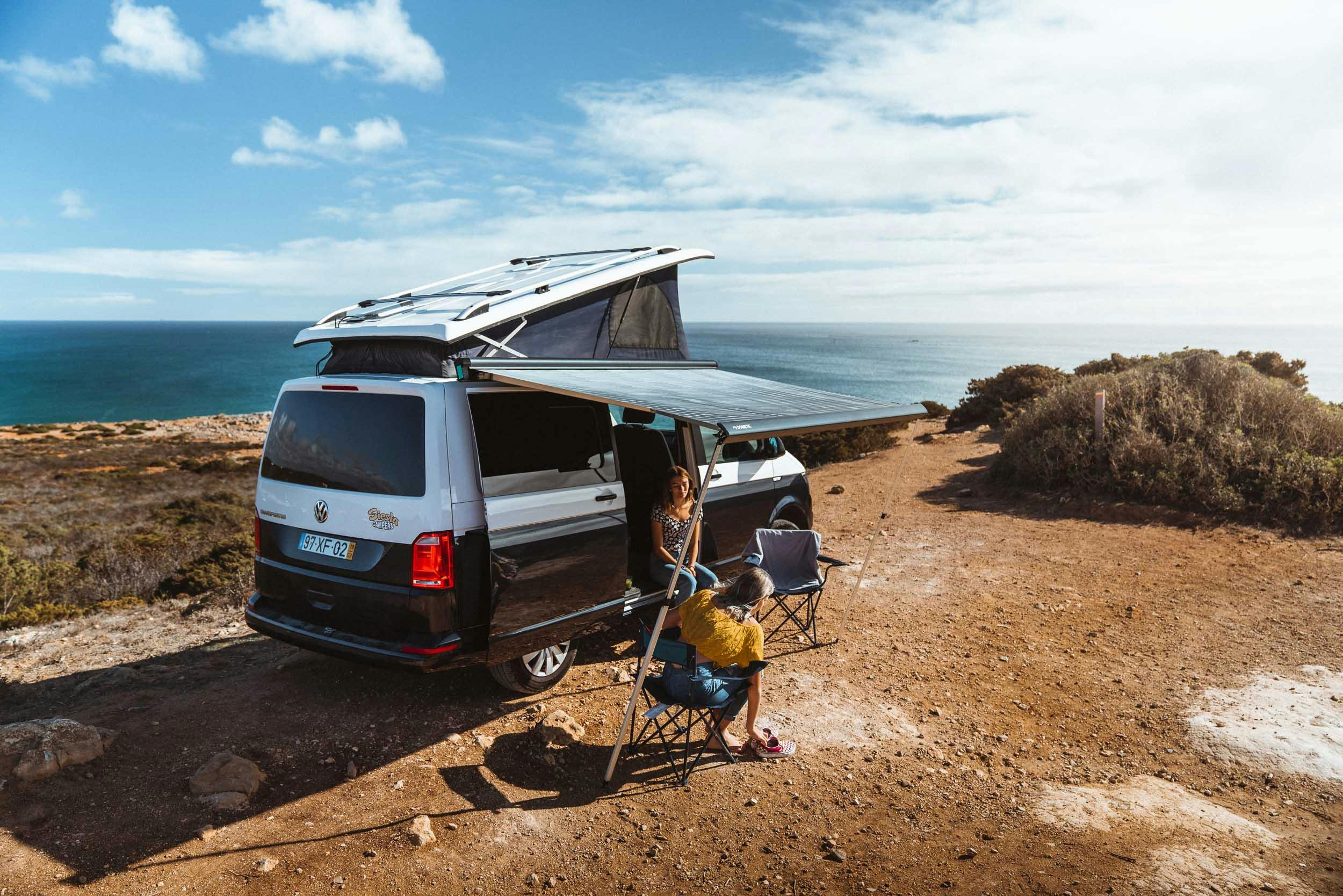 Sunshade is essential for any sunny family camping trip.