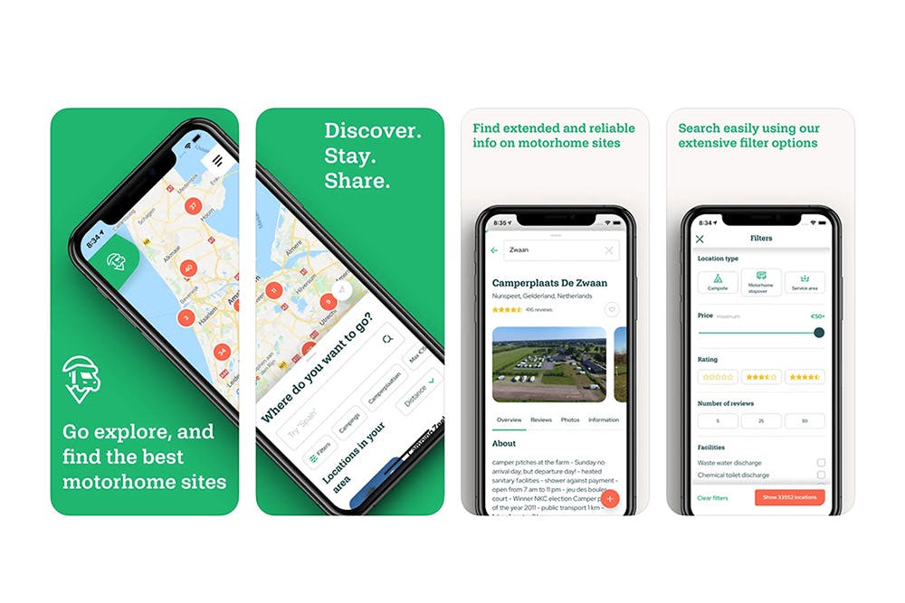 Campercontact camping app.