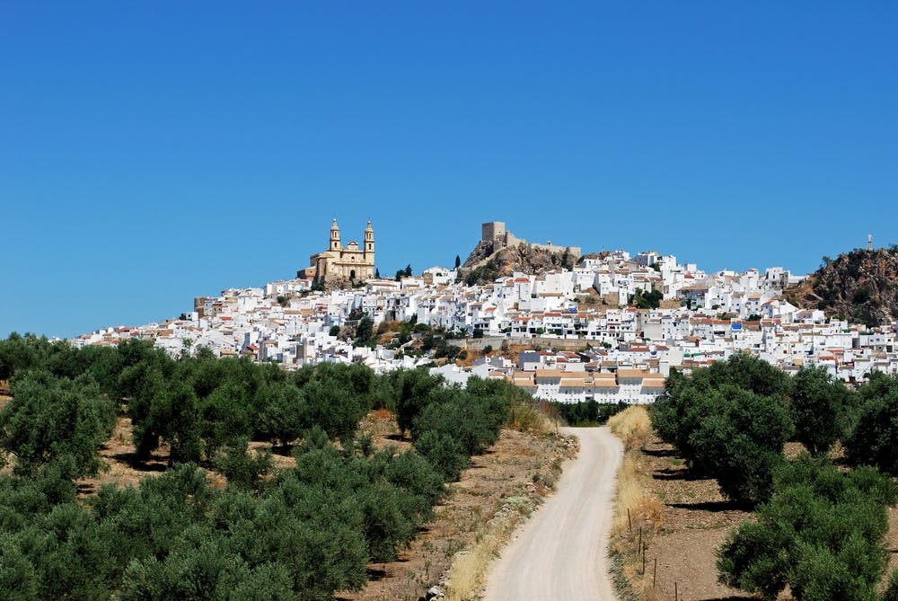 La piste cyclable et de randonnée Ruta de los Pueblos Blancos mène aux célèbres villages blanchis à la chaux de Ronda, Grazalema et Zahara de la Sierra, en Andalousie.