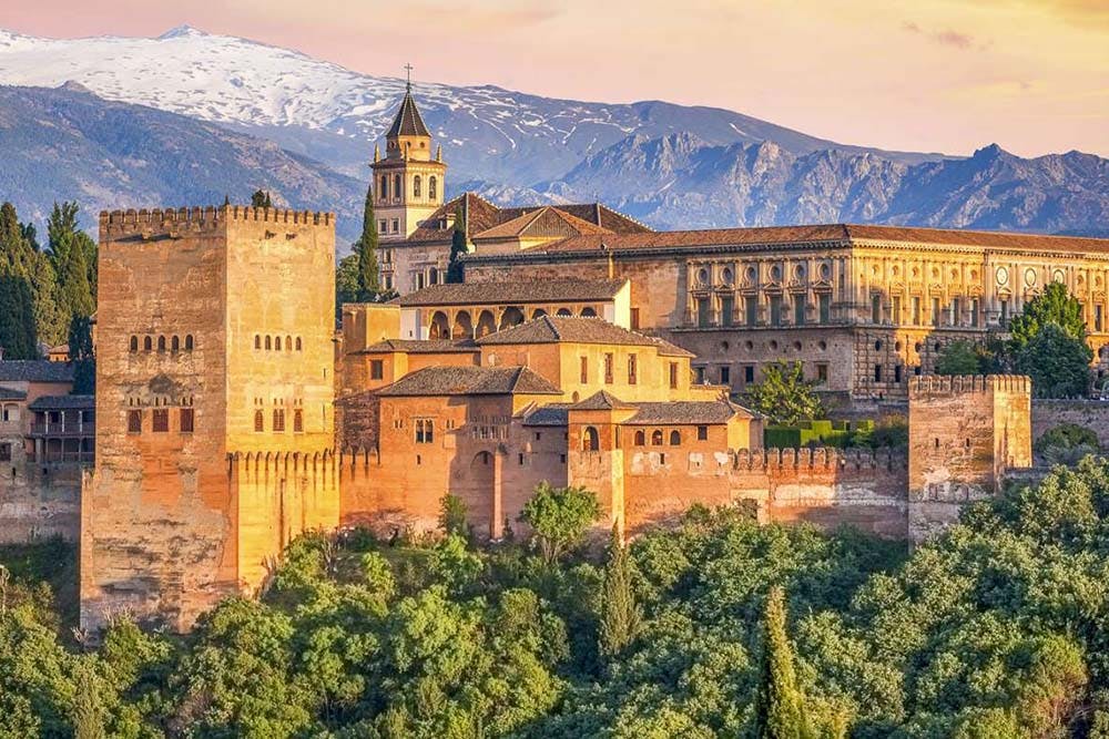 Alhambra fortress in Granada, Spain.