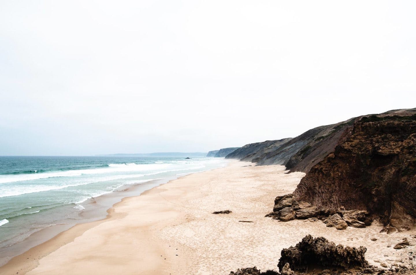 Beautiful Bordeira beach in the Algarve.