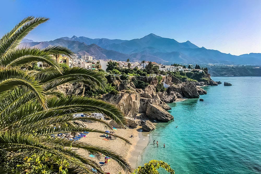 Nerja beach in Southern Spain.