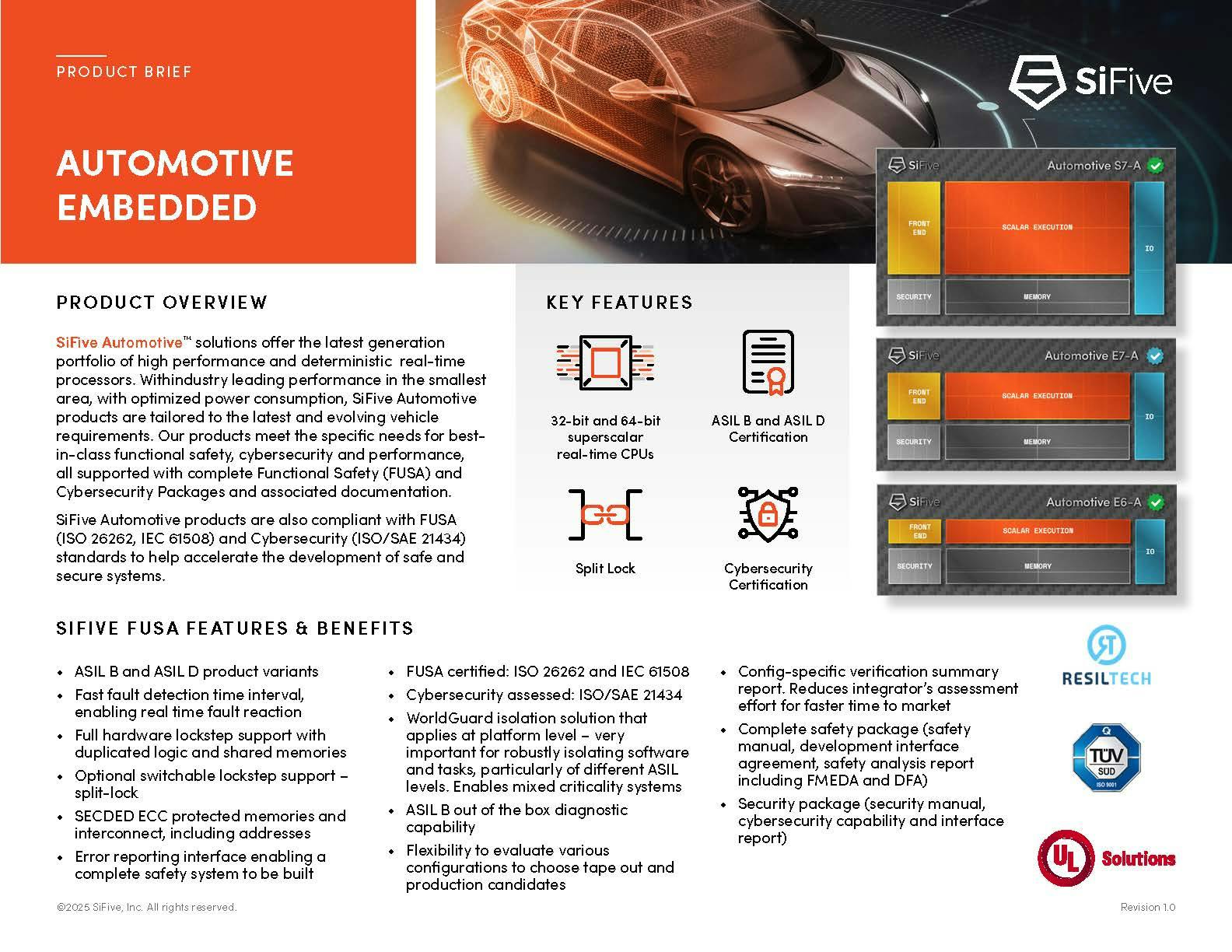 SiFive Automotive™ Family