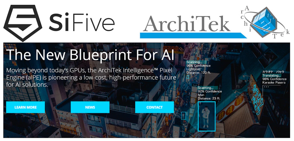 ArchiTek Select SiFive and DTS-Insight To Enable Next-Generation AI Solution Development