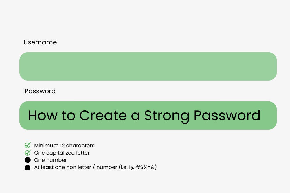 how to create a strong password with guidance