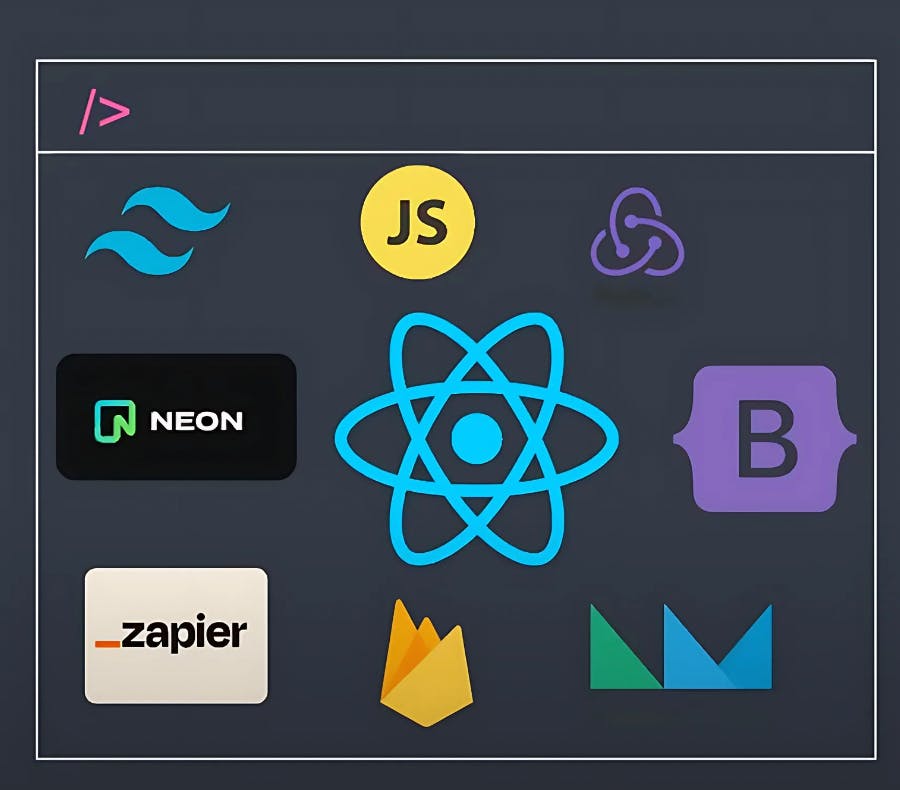 TimeSync's tech stacks, including React, JavaScript, Firebase