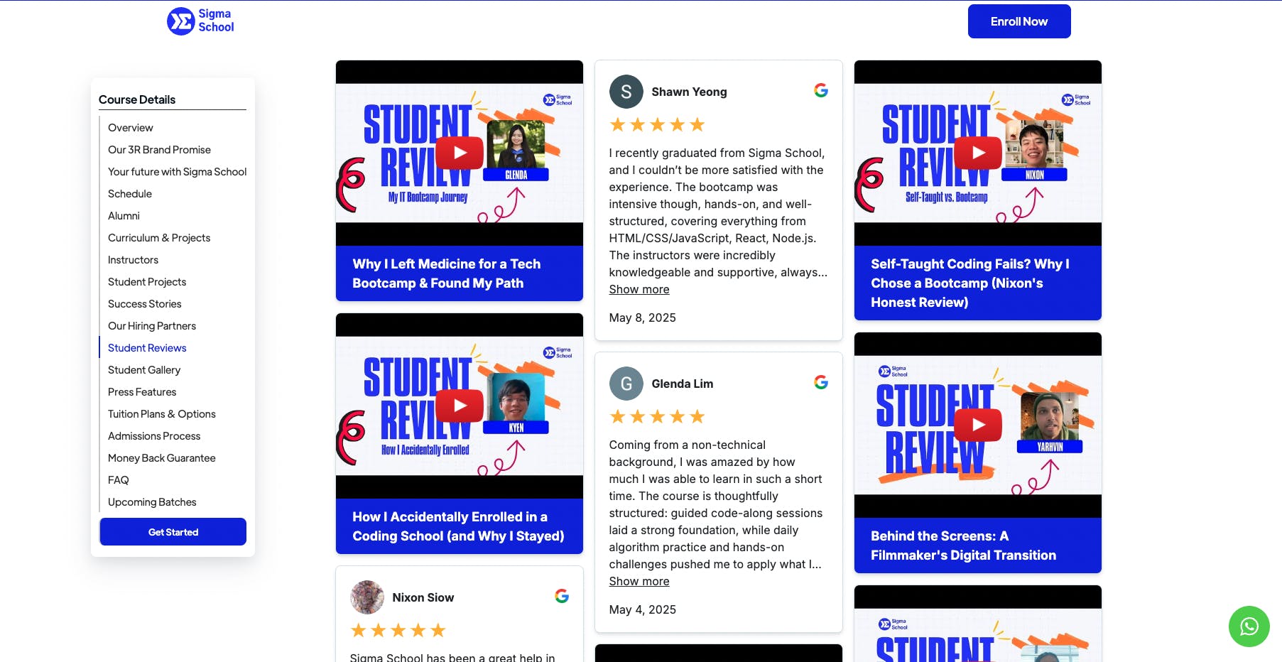 An example of using AI Testimonial Tool to showcase reviews on the website, a no-code SaaS
