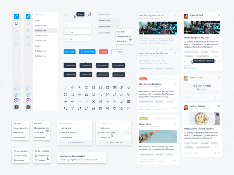 Design system for Akasha