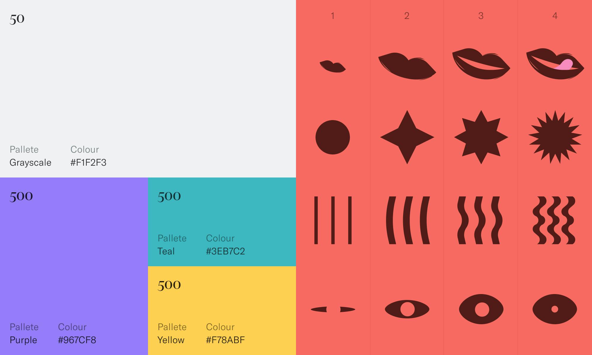 Brand colours and illustrations of Dia, the Red Dot award winner App