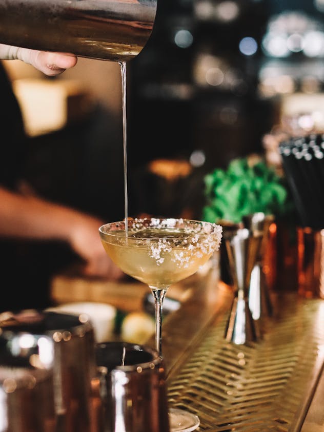 Image of a cocktail being served at the bar