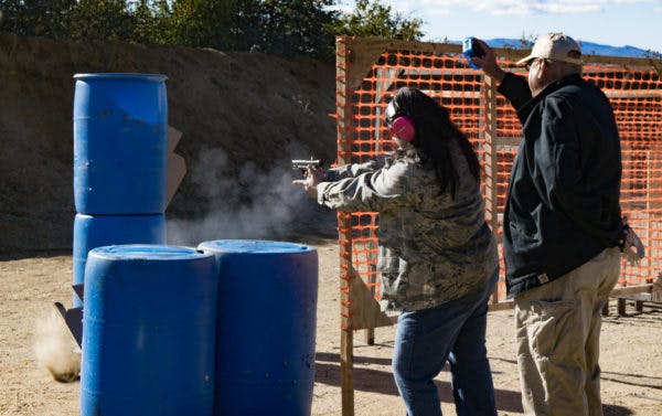 Obstacle target shooting