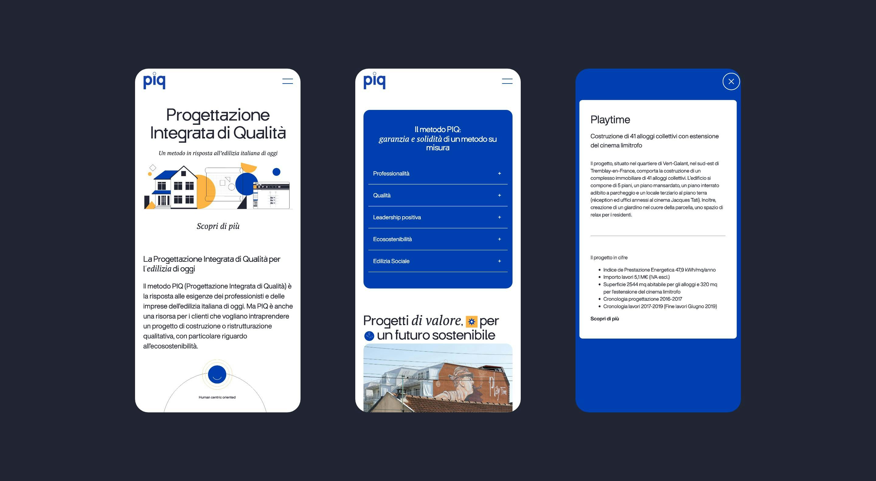 PIQ landing page mobile