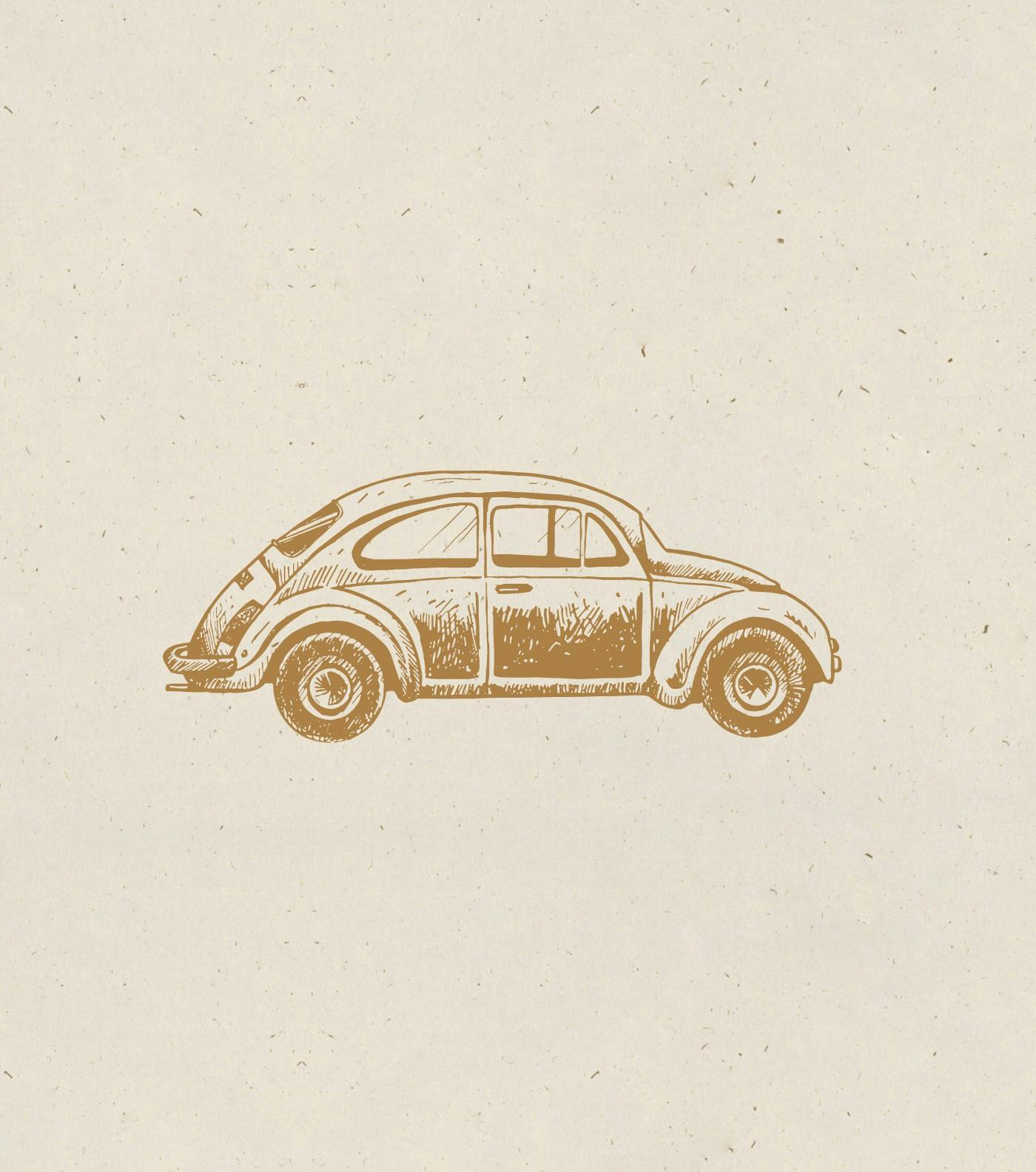 Nathaniel Drew vintage car illustration