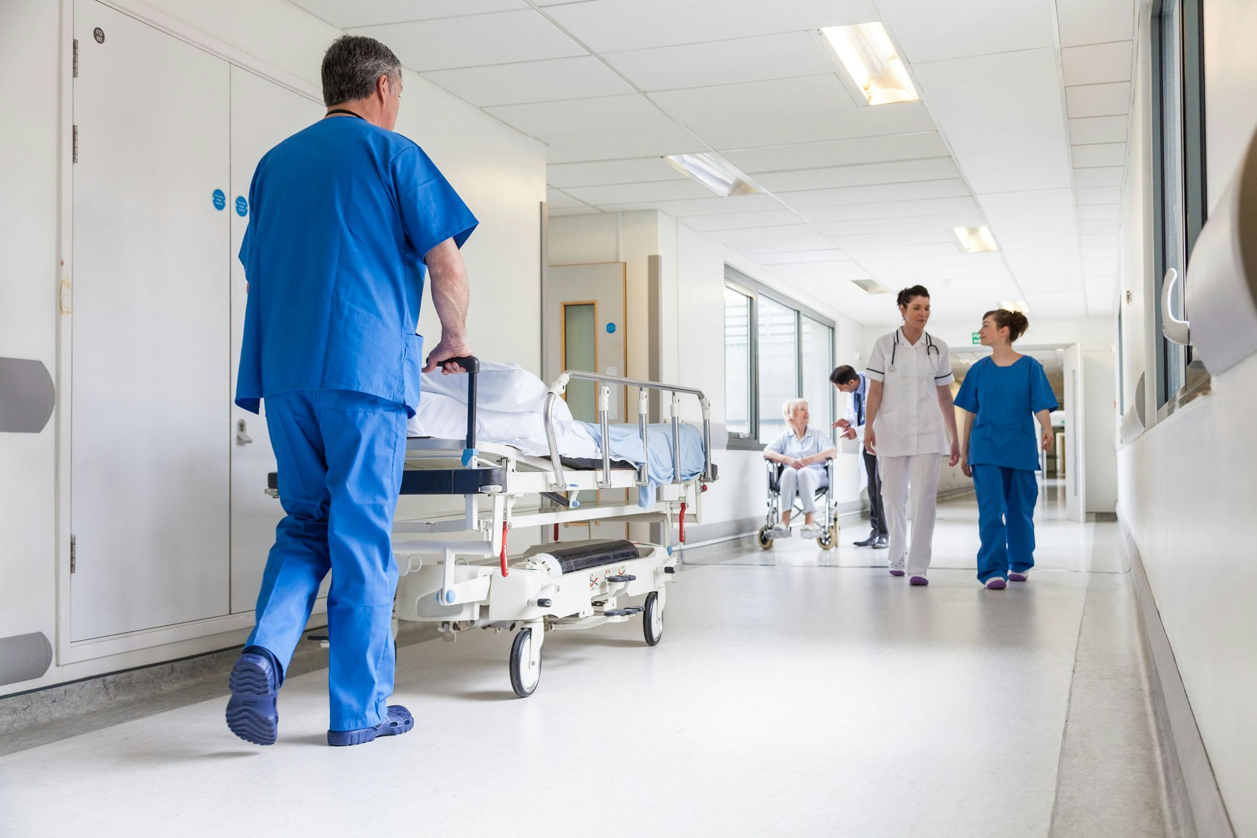 Doctors in a hallway